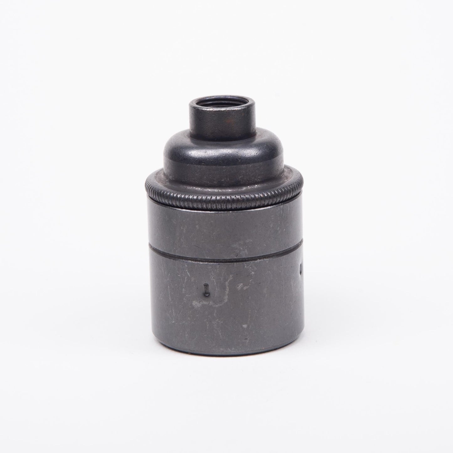 E27 1/2" Threaded Period Plain Skirt Lampholder - Bronze Black Brass