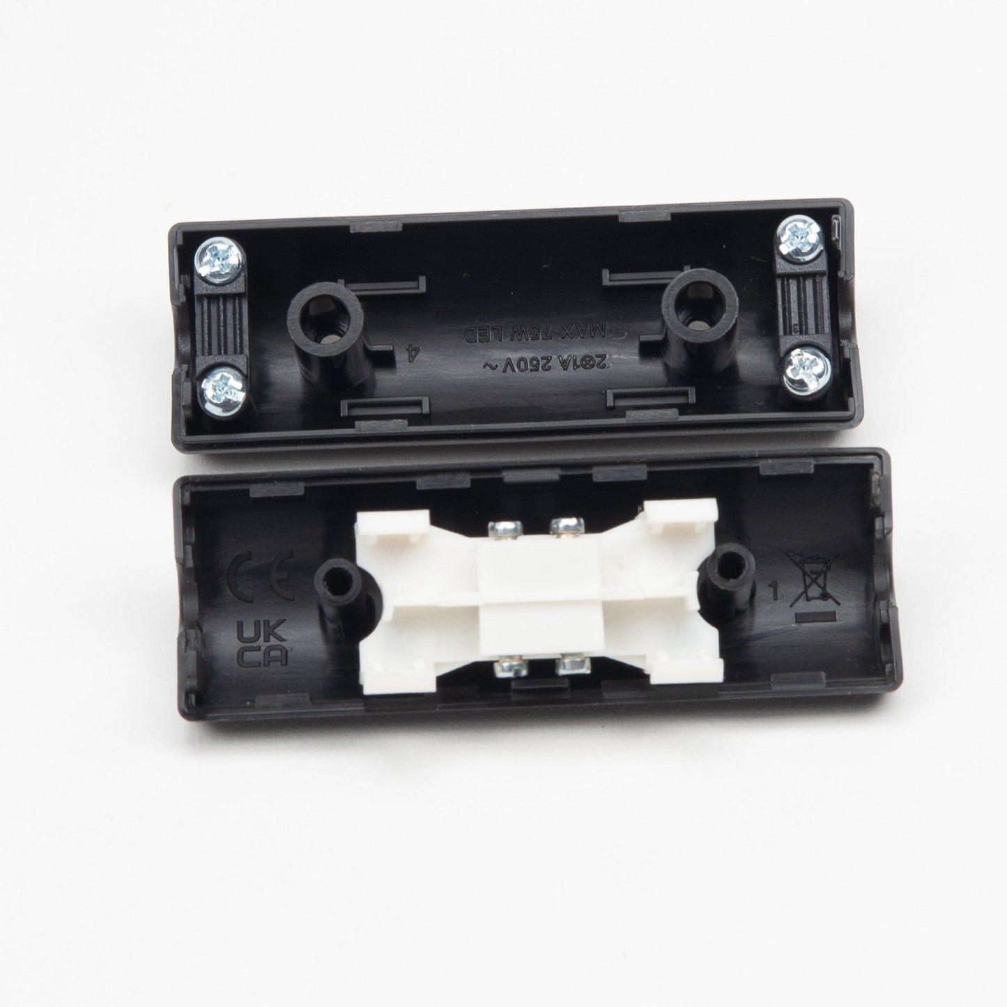 Black Inline Cylinder Switch (with earth)