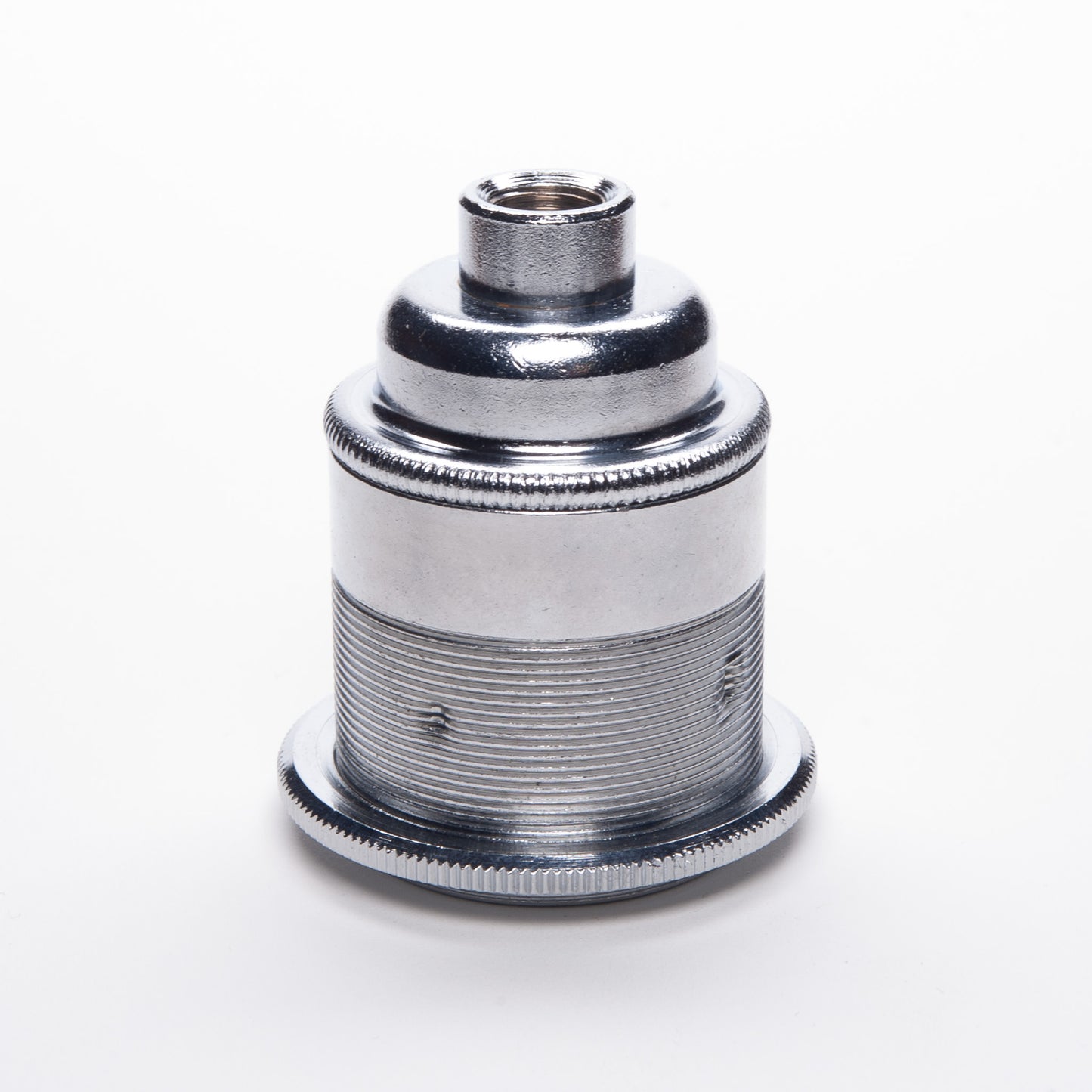 E27 ES Edison Screw Chrome Period Lampholder M10 Threaded with shade ring