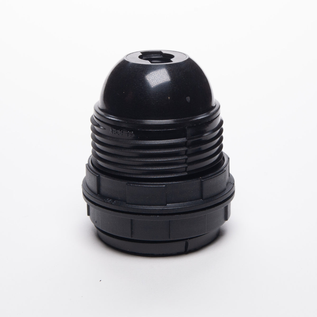 E27 Black Plastic Lampholder M10 Threaded