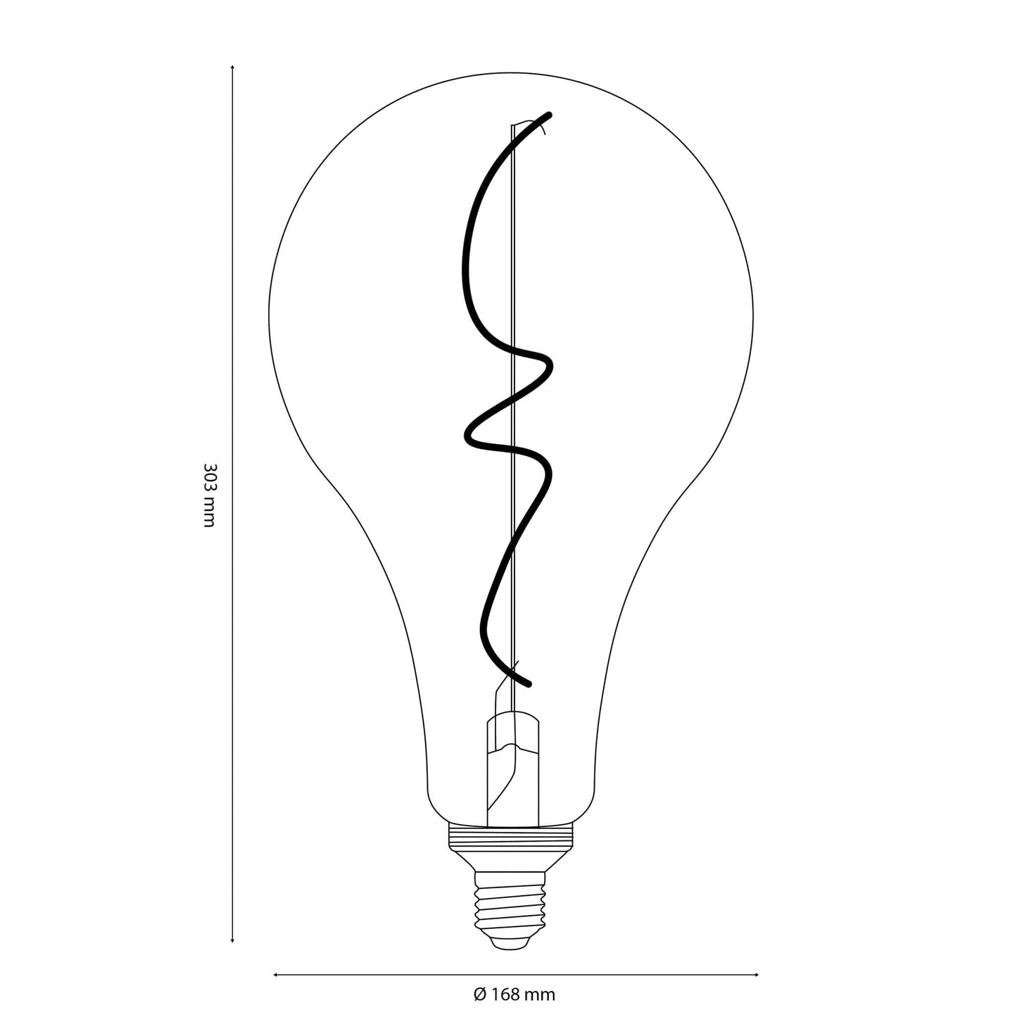 Vintlux E27 Dimmable LED Filament Lamp 4W AG165 265lm 2200K Kyodai Fira Pear XXL Gold