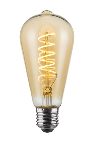 Vintlux E27 Dimmable LED Filament Lamp 4W ST64 265lm 2200K Karu Edison Gold