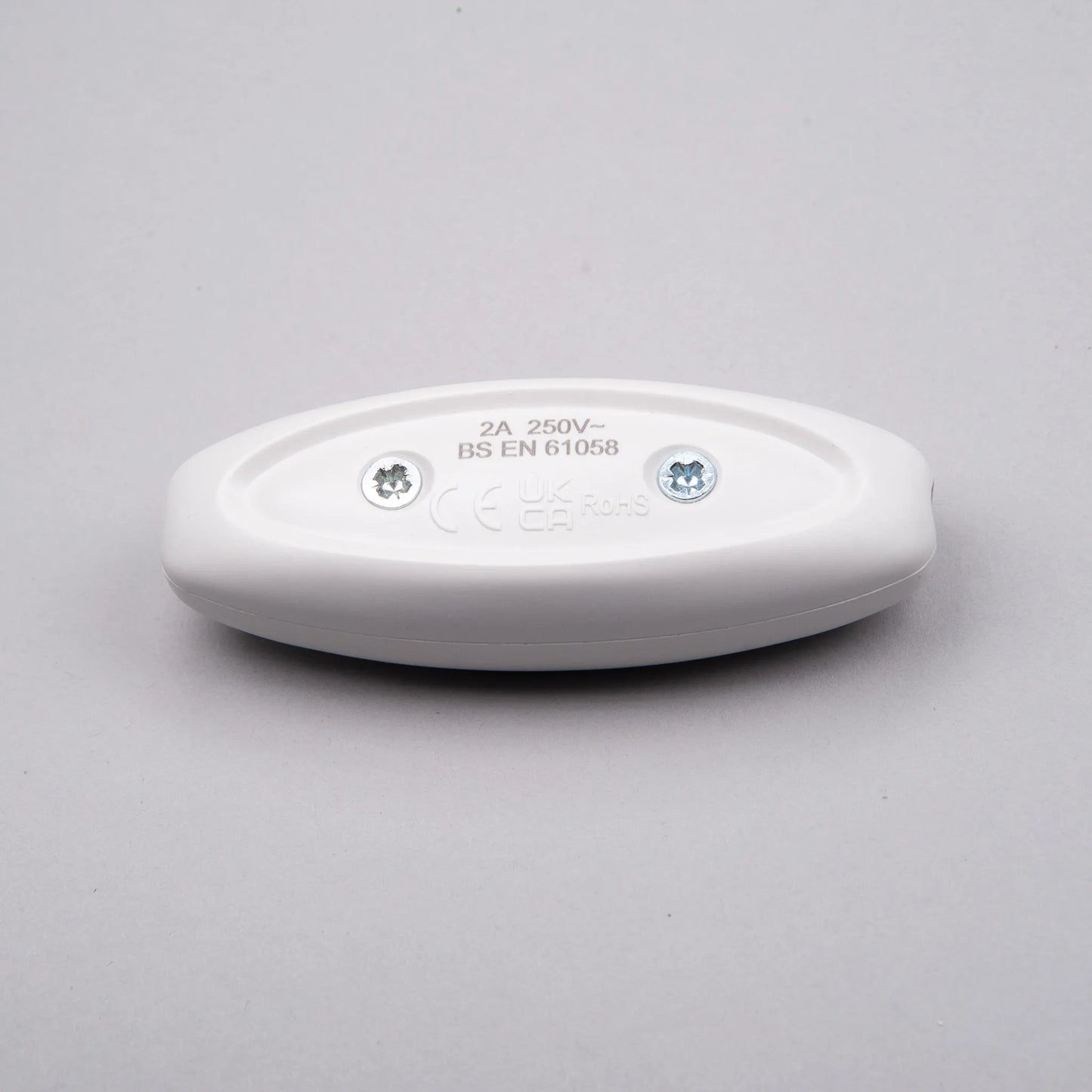 White Inline Switch 'Pebble' with Earth