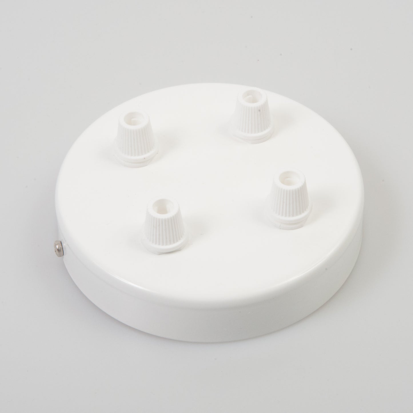 White Steel 100mm Ceiling Rose - 4 Outlets