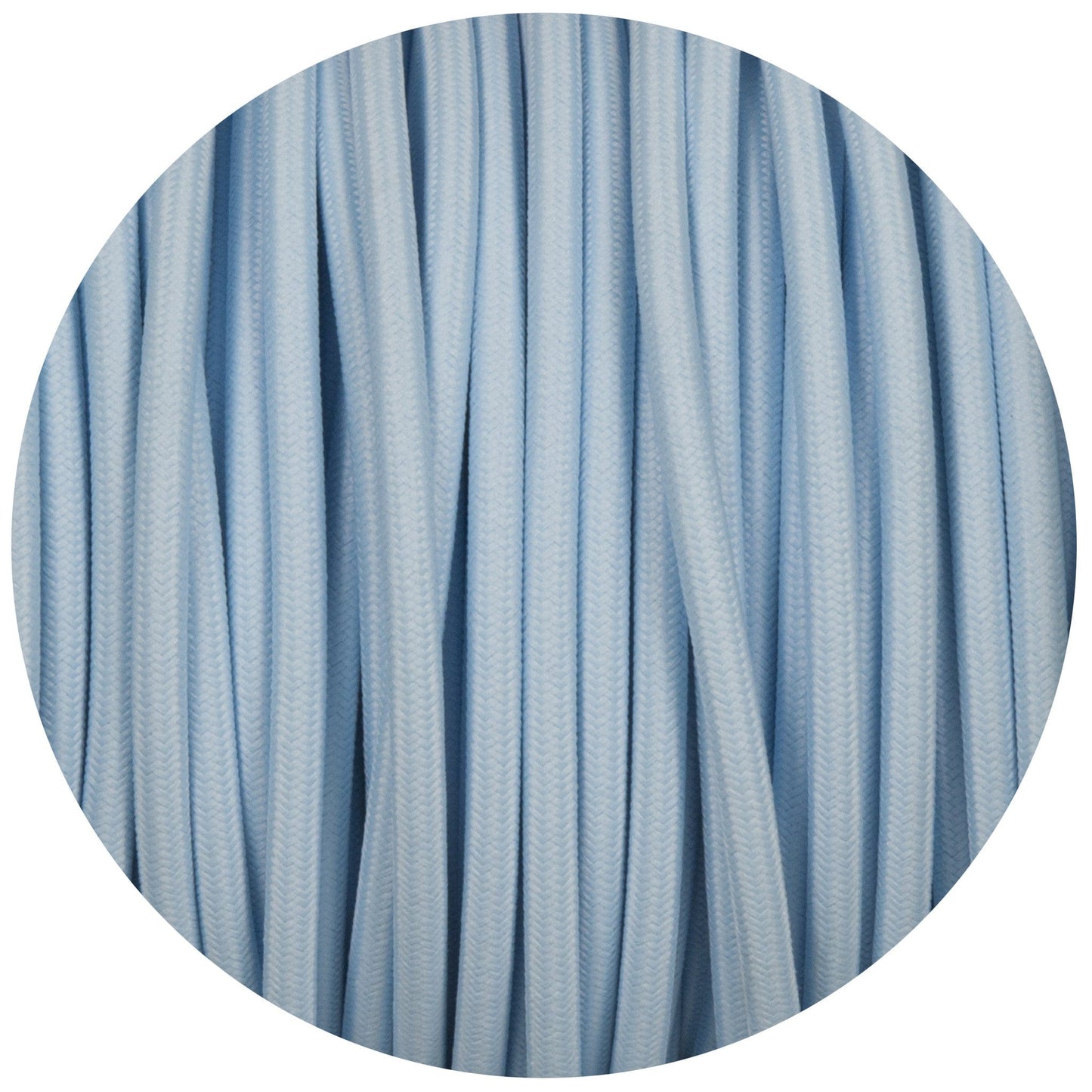 Baby Blue Round Fabric Braided Cable - Enamel Shades
