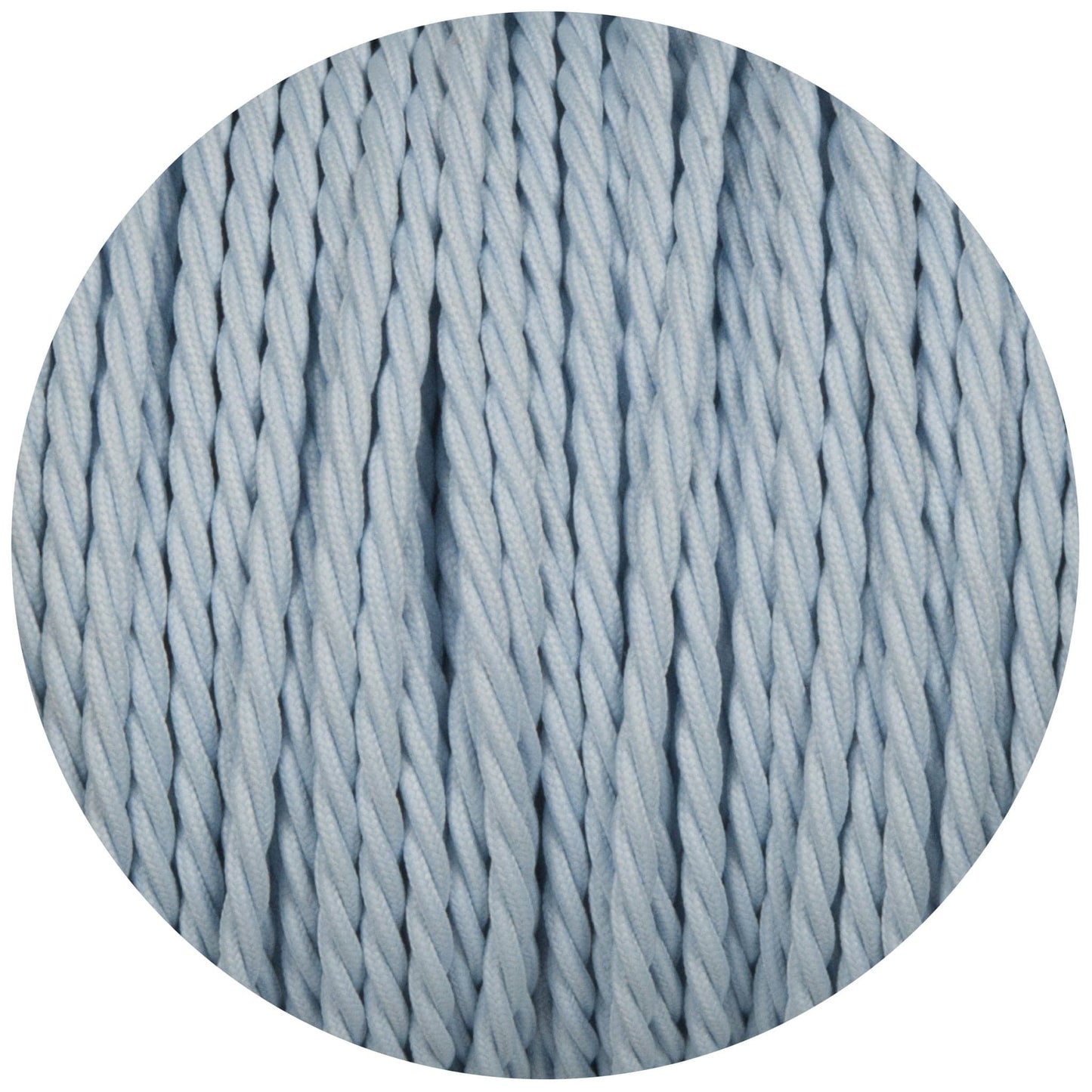 Baby Blue Twisted Fabric Braided Cable - Enamel Shades