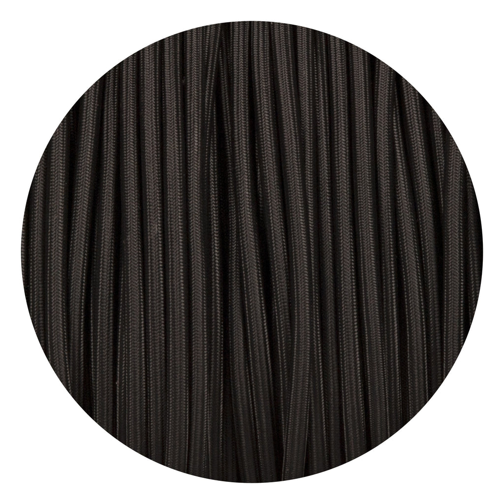 Black Round Fabric Braided Cable