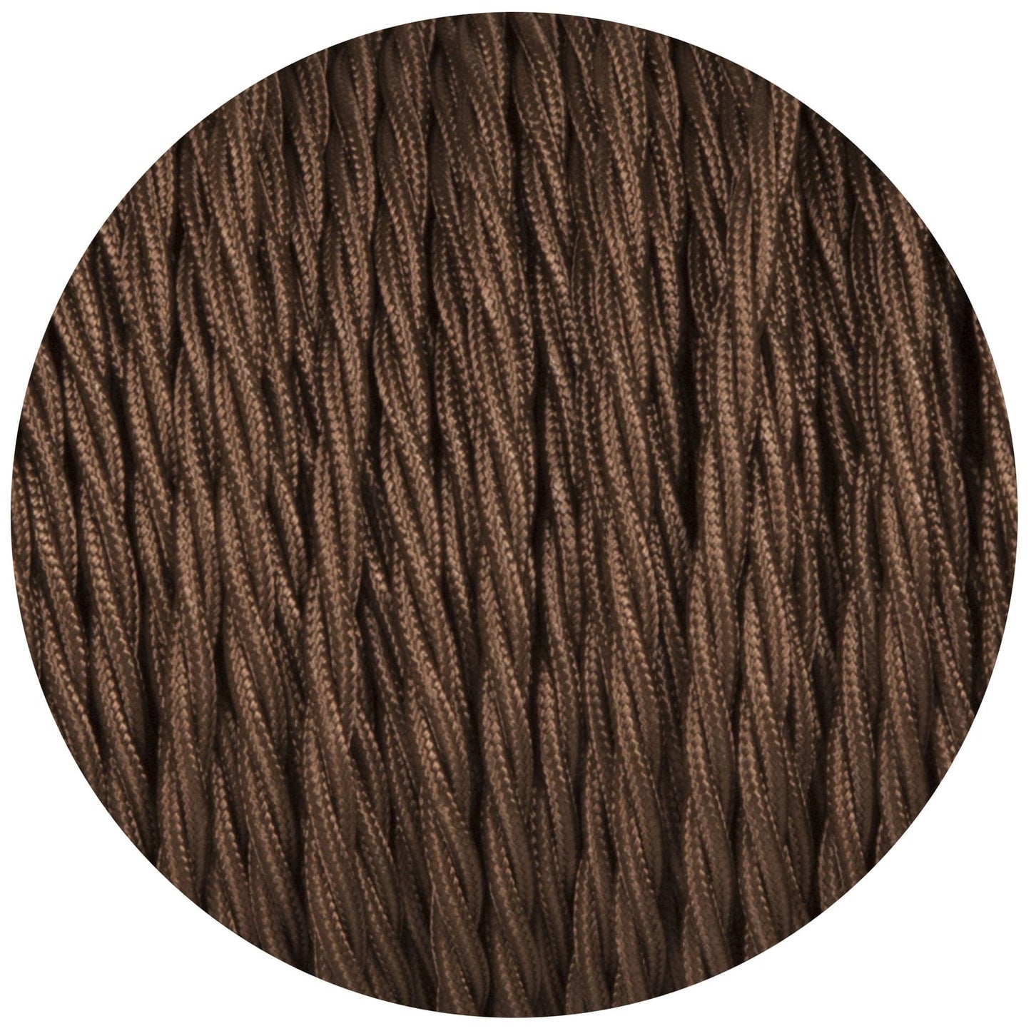 Brown Twisted Fabric Braided Cable - Enamel Shades