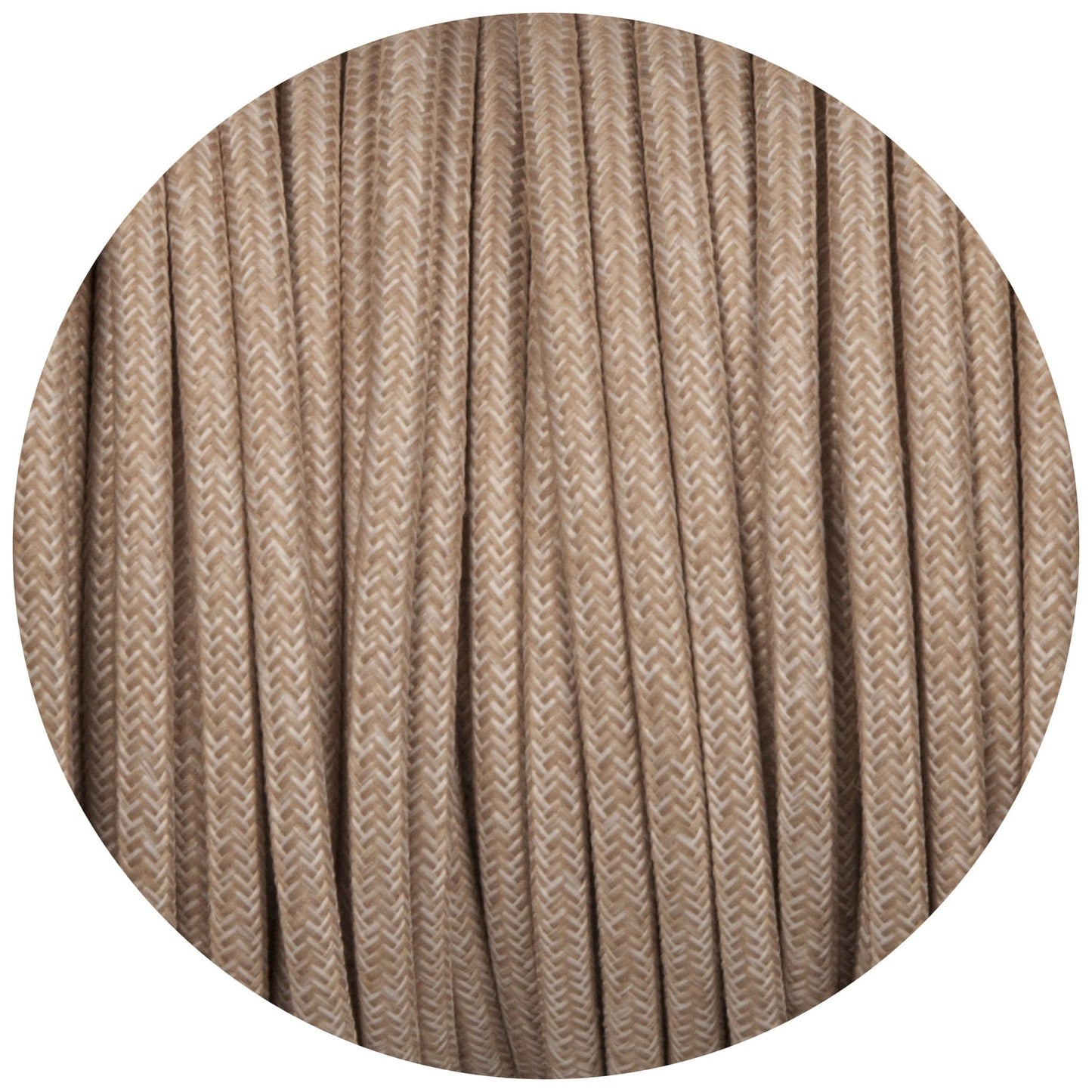 Canvas Linen Round Fabric Braided Cable - Enamel Shades
