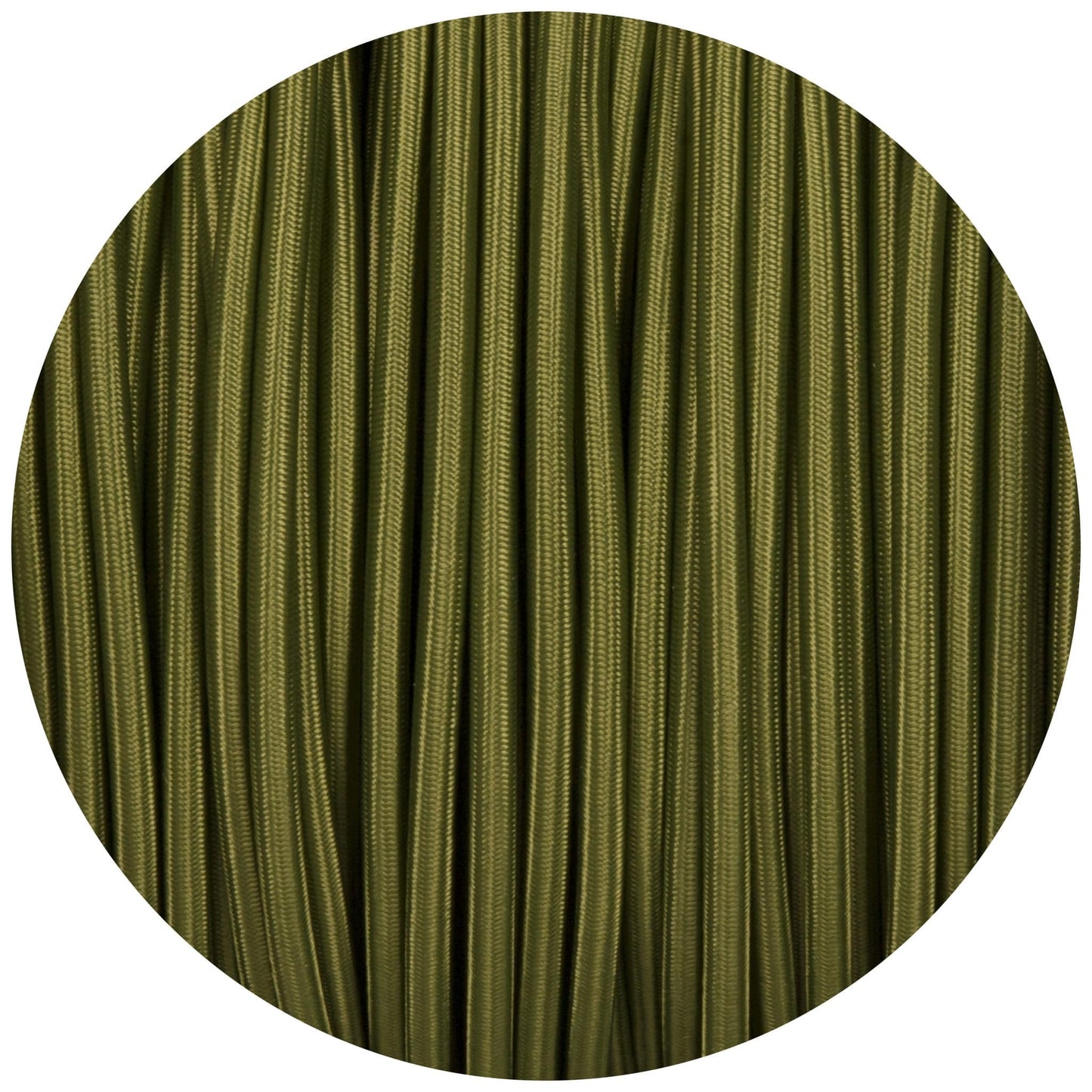 Cyprus Green Round Fabric Braided Cable - Enamel Shades