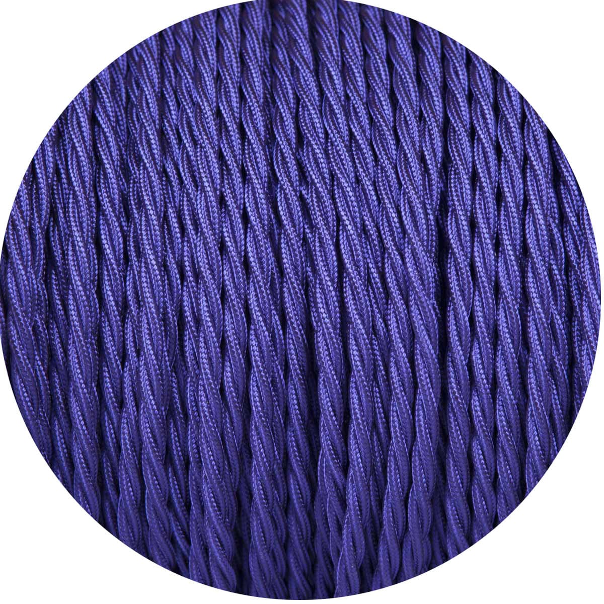 Deep Purple Twisted Fabric Braided Cable - www.enamelshades.co.uk