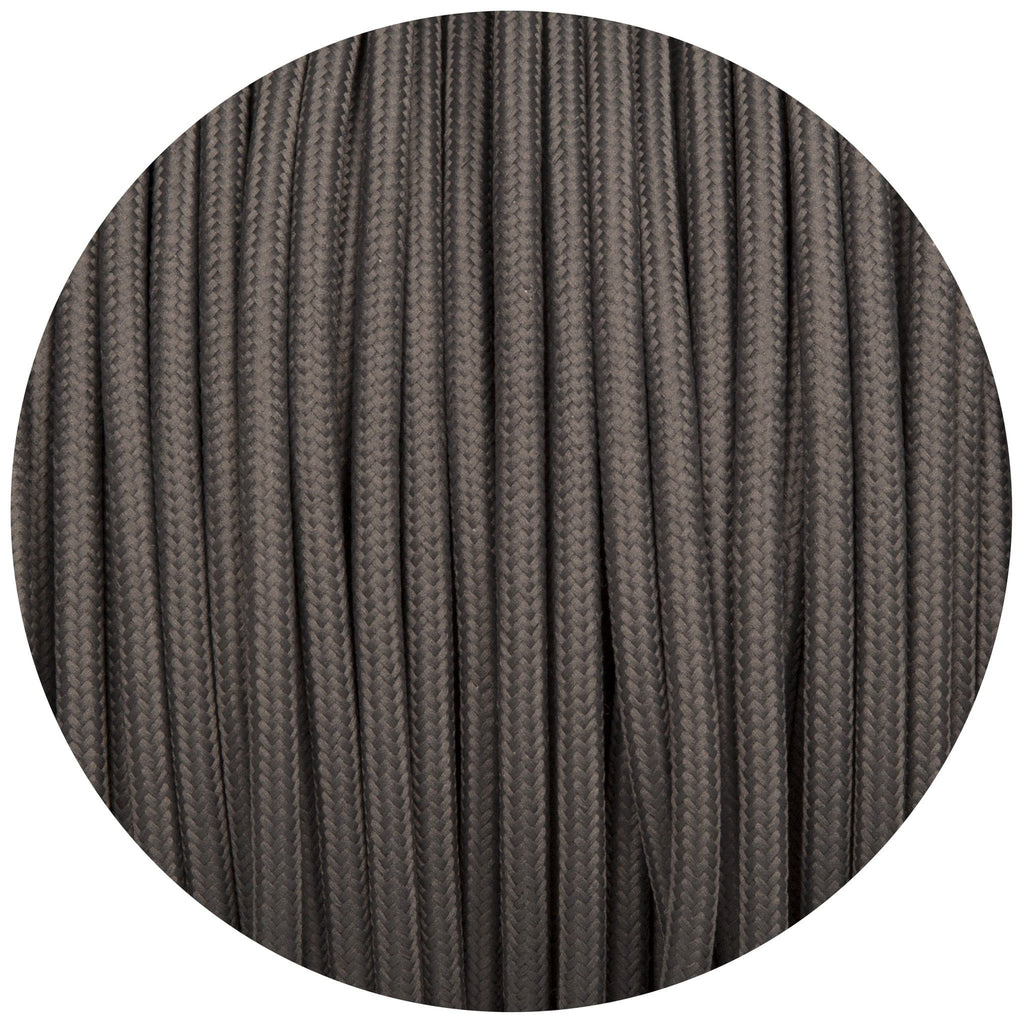 Dusk Grey Round Fabric Braided Cable