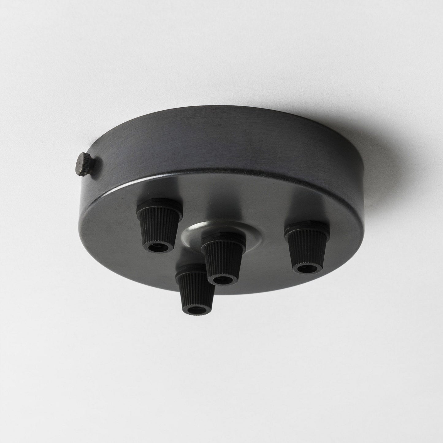Bronze 100mm Steel Ceiling Rose - 4 Outlets - www.enamelshades.co.uk