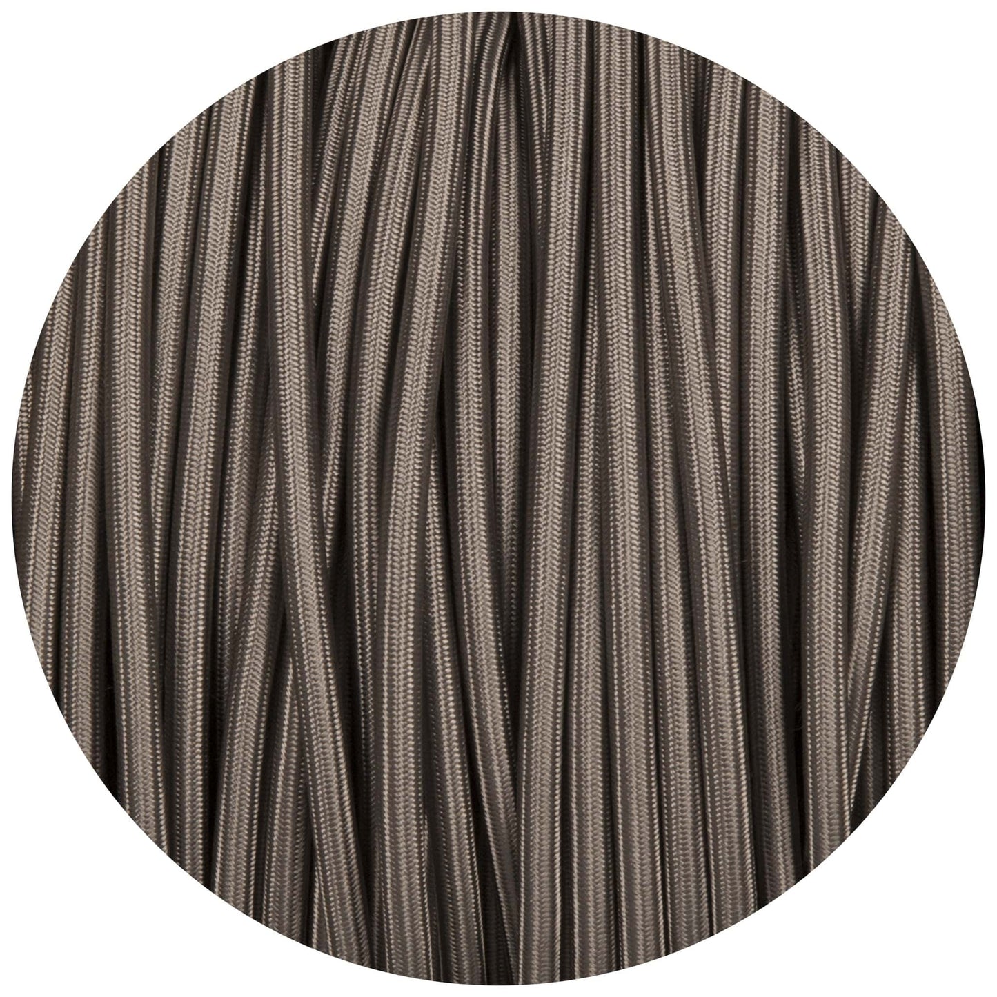 Elephant Grey Round Fabric Braided Cable - Enamel Shades