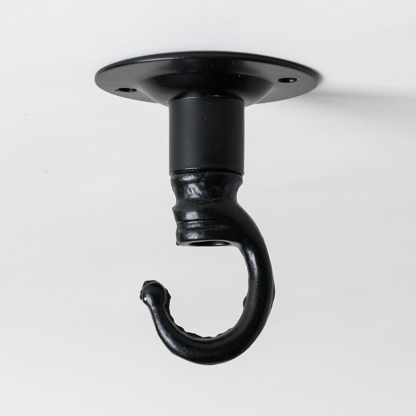 Industrial Style Ceiling Hook - Black - Enamel Shades