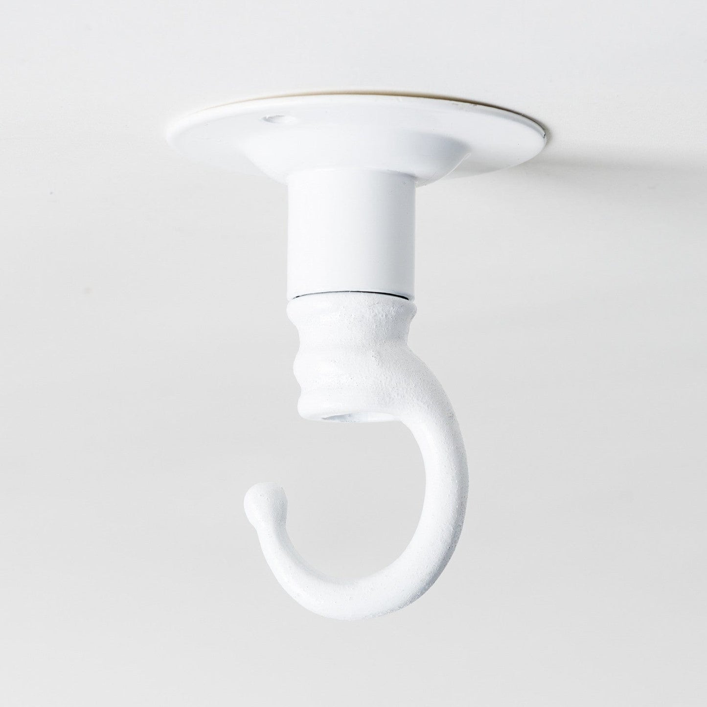 Industrial Style Ceiling Hook - White - Enamel Shades
