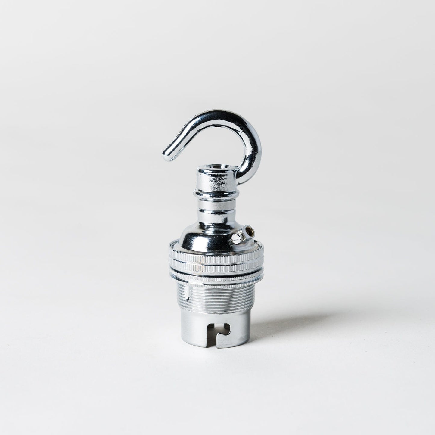 Bayonet Period Lampholder with hook - Chrome - Enamel Shades