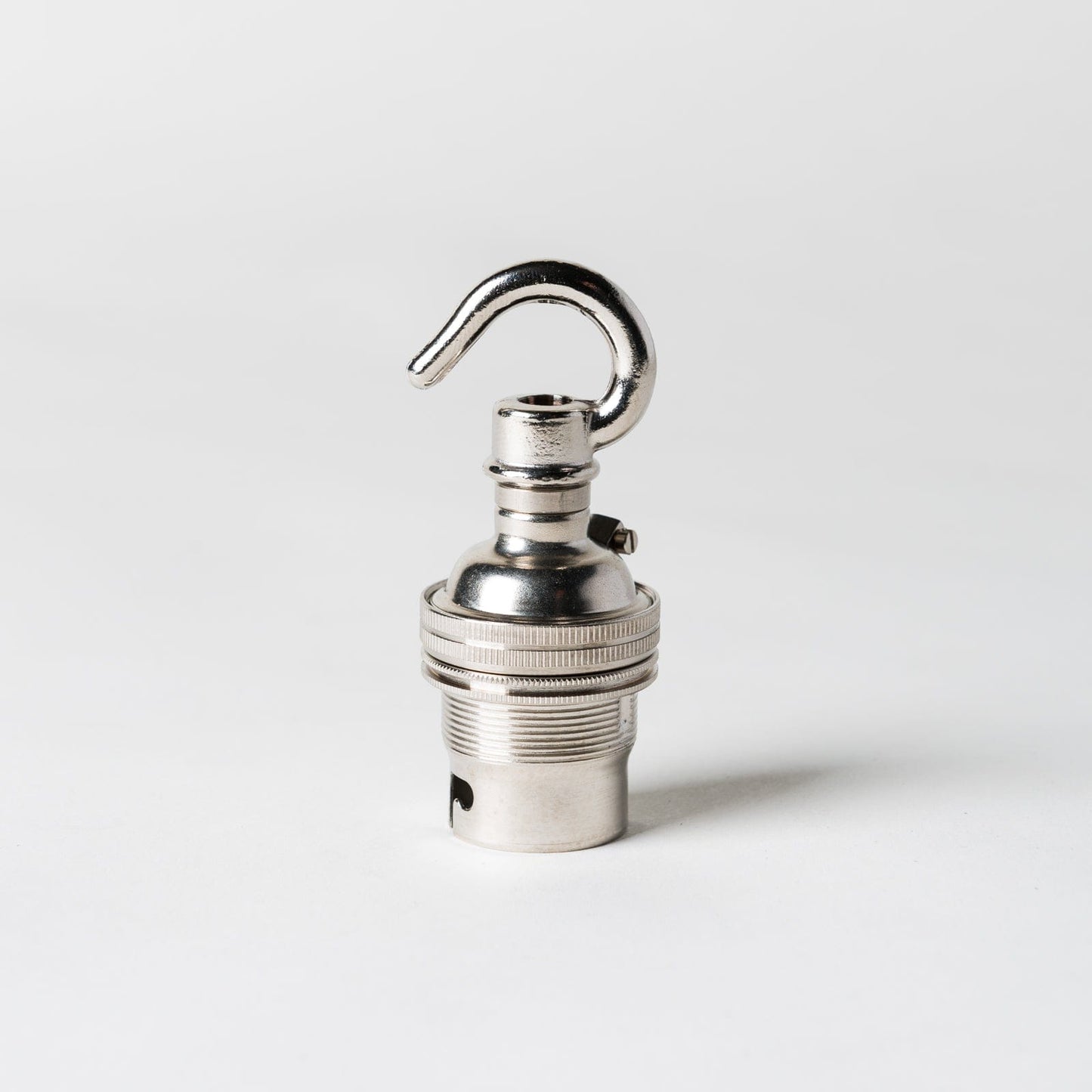 Bayonet Period Lampholder with hook - Nickel - Enamel Shades