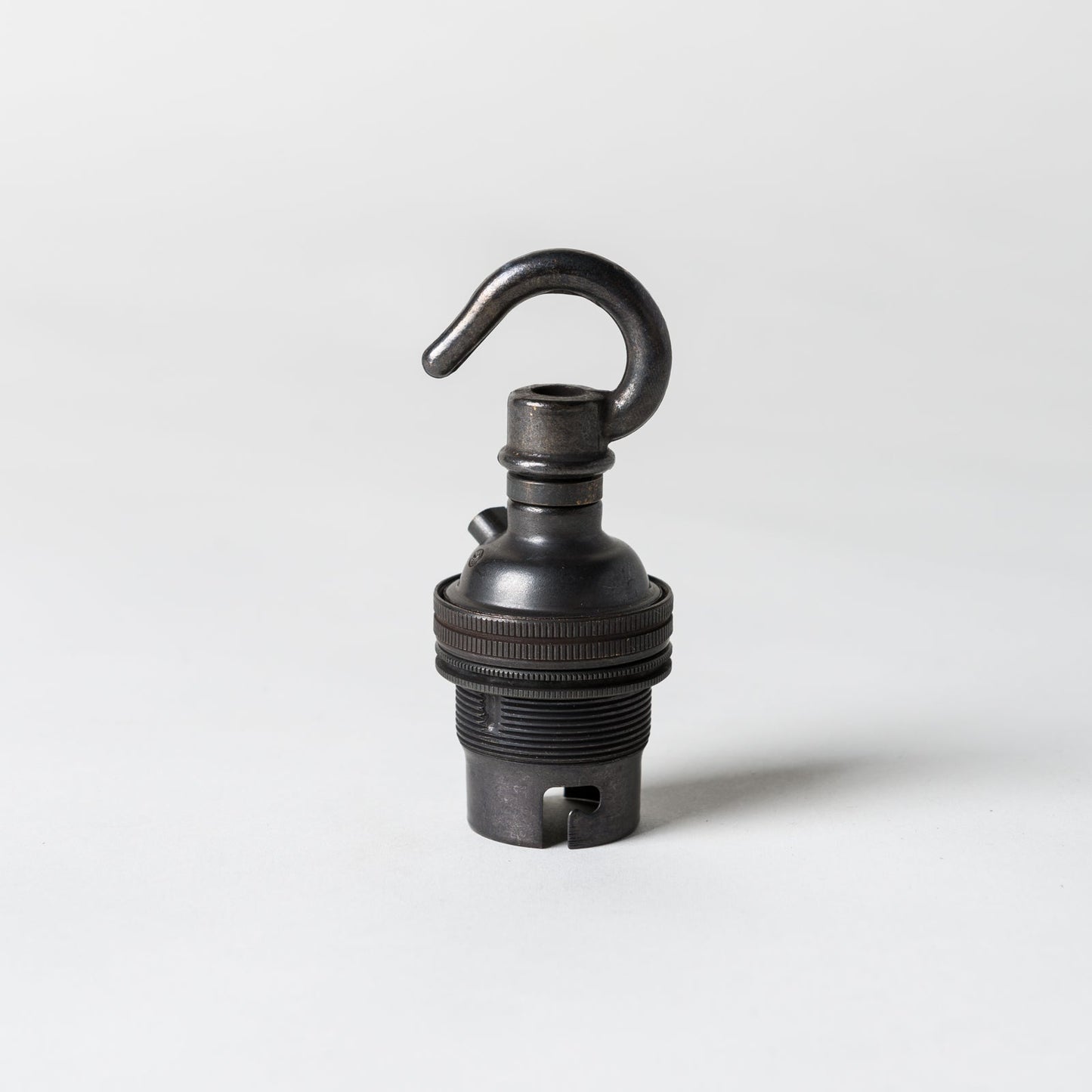 Bayonet Period Lampholder with hook - Bronze - Enamel Shades