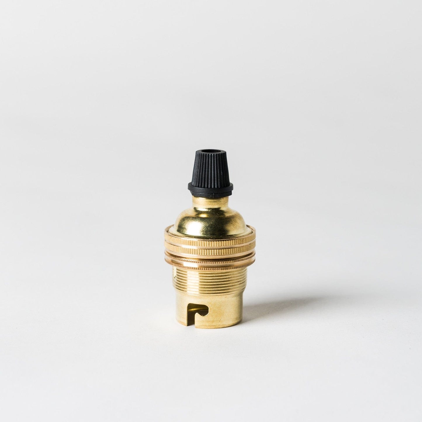 Bayonet Period Lampholder with grip - Brass - Enamel Shades