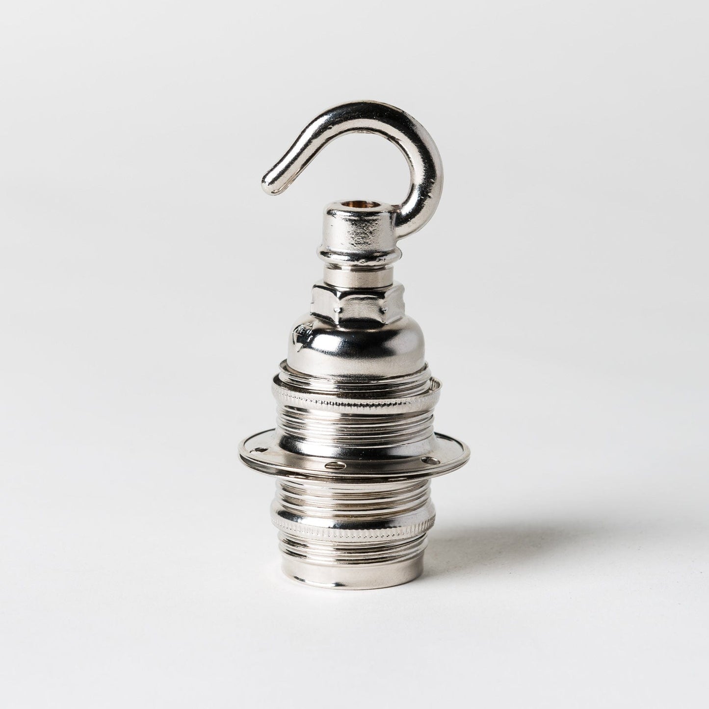 E14 Lampholder with hook - Nickel - Enamel Shades