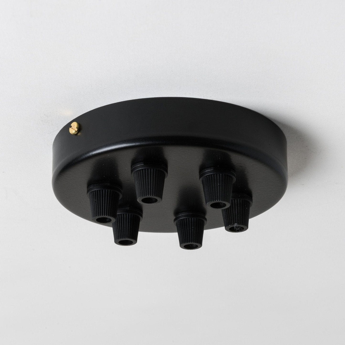 Black Steel 100mm Ceiling Rose - 6 Outlets - Enamel Shades