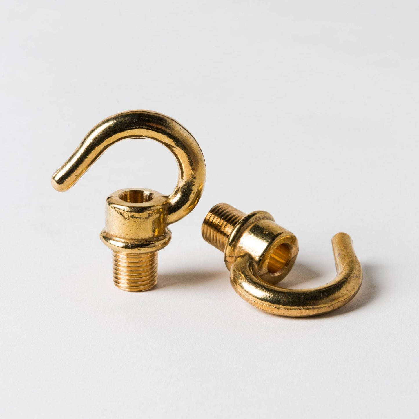 M10 Male Hook Only - Brass - www.enamelshades.co.uk
