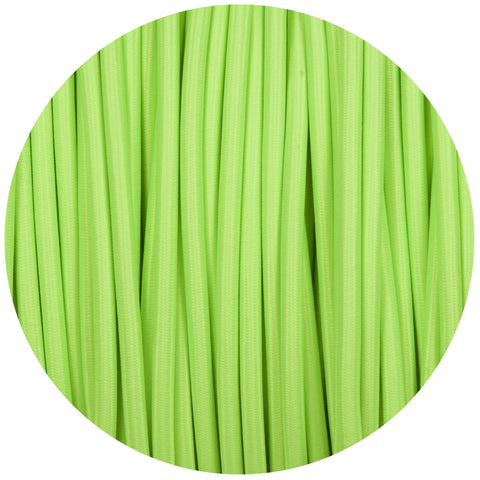 Flouro Lime Green Round Fabric Braided Cable