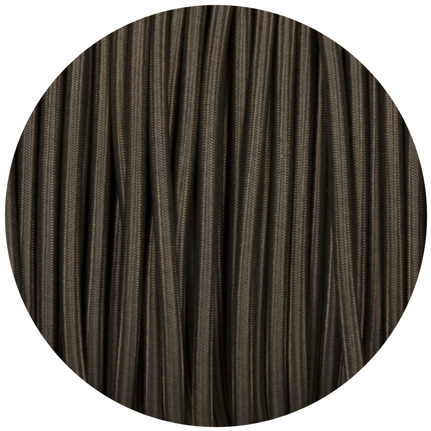 Khaki Round Fabric Braided Cable - Enamel Shades
