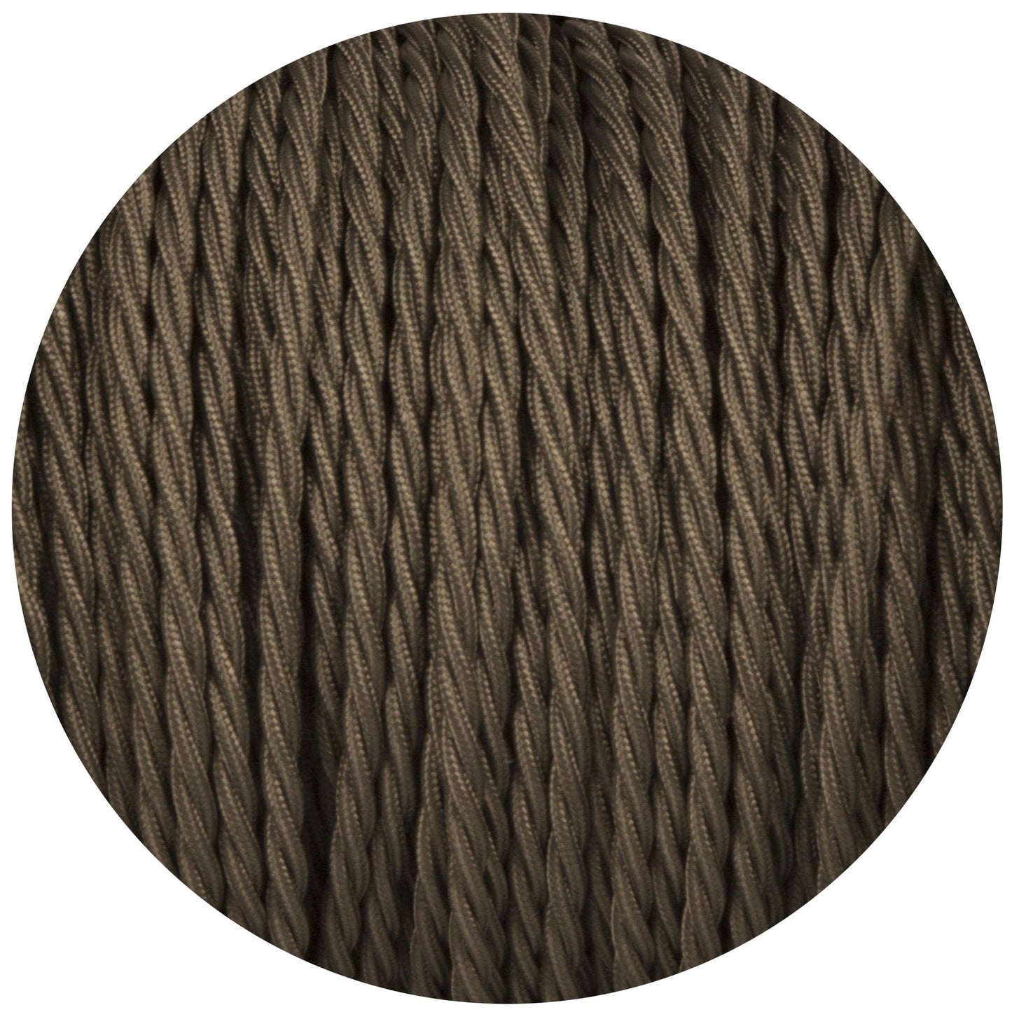Khaki Twisted Fabric Braided Cable - Enamel Shades