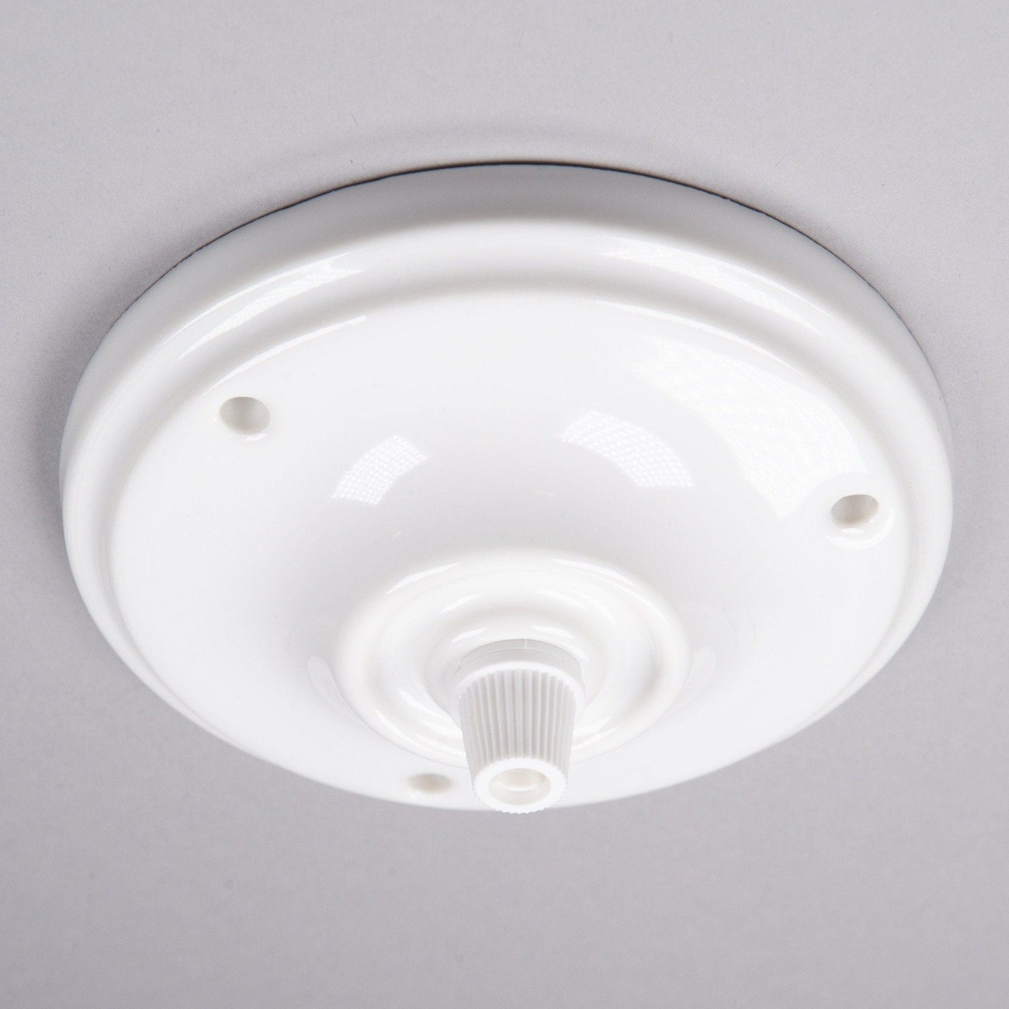 Ceramic Small Ceiling Rose - Black - Enamel Shades