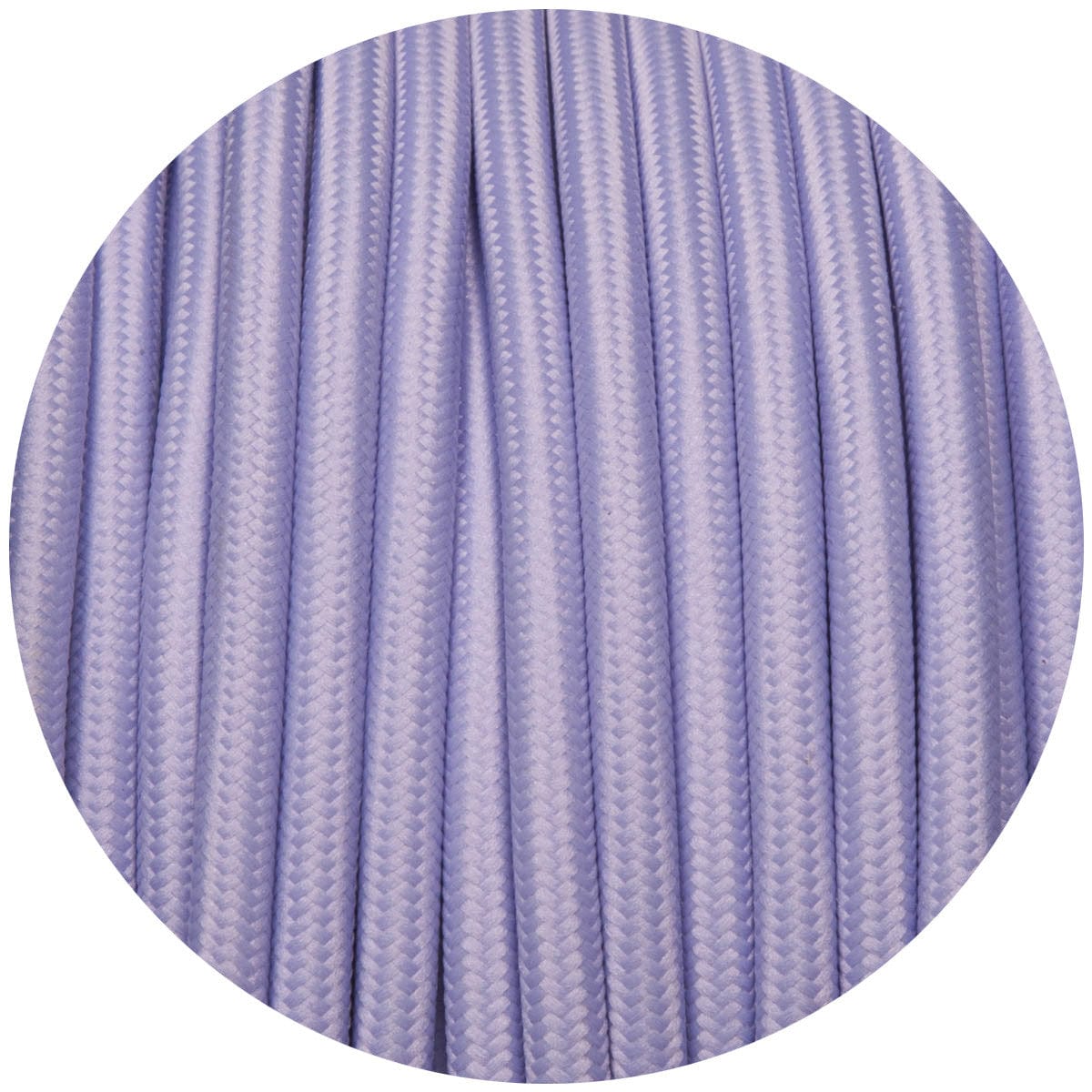 Light Purple Round Fabric Cable - www.enamelshades.co.uk