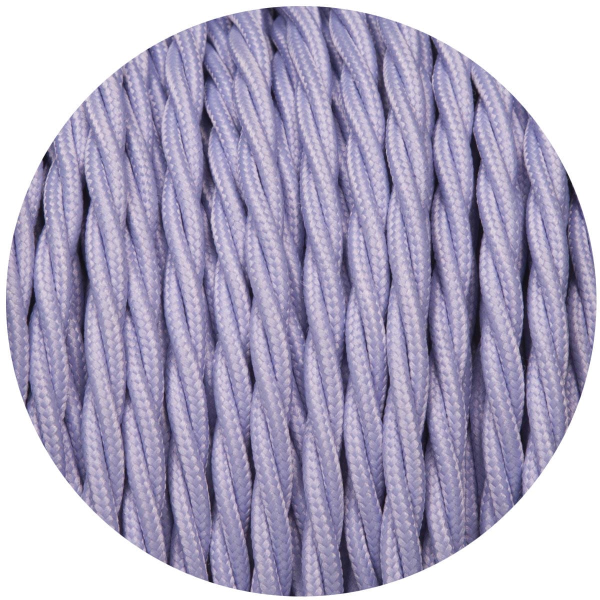 Light Purple Twisted Fabric Cable - www.enamelshades.co.uk