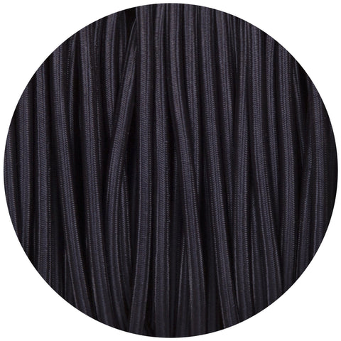 Navy Blue Round Fabric Braided Cable