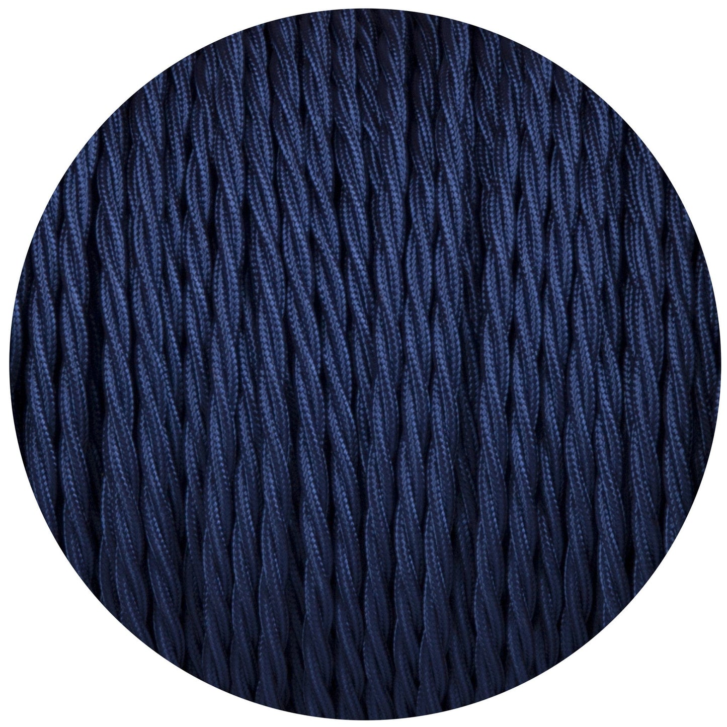 Royal Blue Twisted Fabric Braided Cable - Enamel Shades