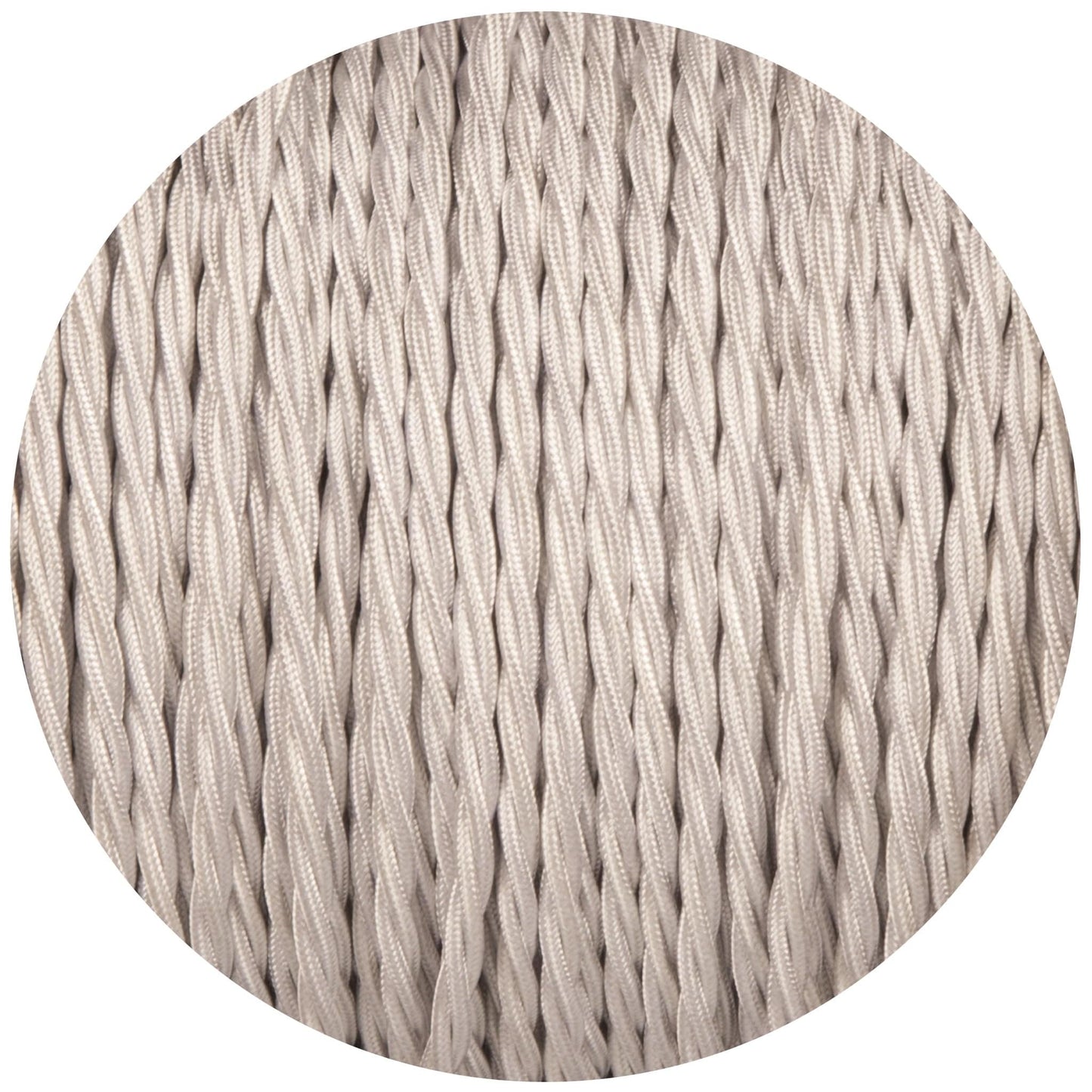 Silver Twisted Fabric Braided Cable - Enamel Shades