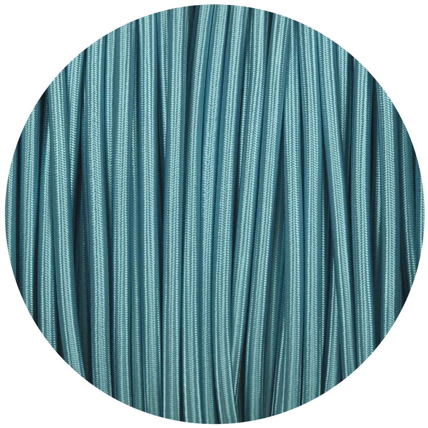Turquoise Round Fabric Braided Cable - Enamel Shades