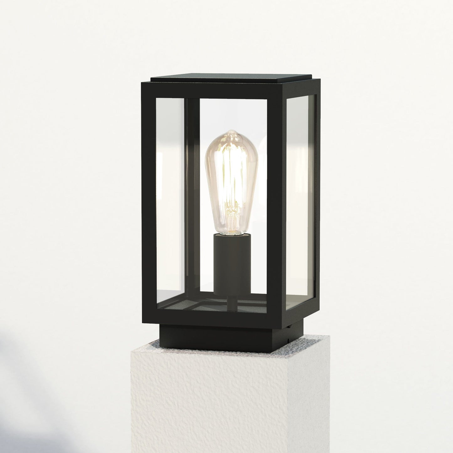 Homefield Pedestal - Textured Black - Astro Lighting at Enamel Shades