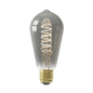 Calex Titanium Spiral Pear Dimmable LED Flex Filament Bulb E27 4W ST64