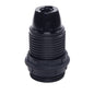 Black Plastic E14 SES  Threaded Skirt Edison Screw Lampholder with shade rings
