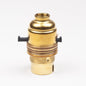 1\2" Threaded Switched Bayonet Period Lampholder with grip - Brass