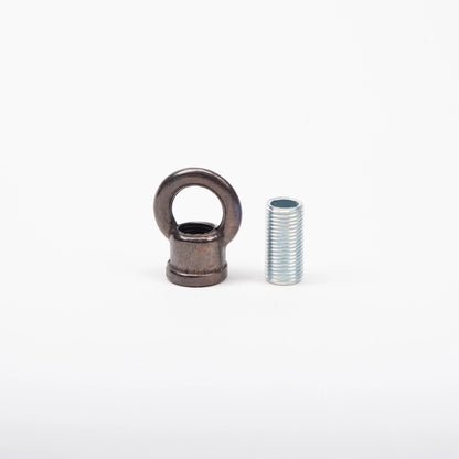 Old English Brass Hanging Ring 22mm Diameter M10 Female Threaded