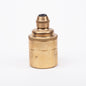 E27 Integral Grip Plain Skirt Lampholder - Brass