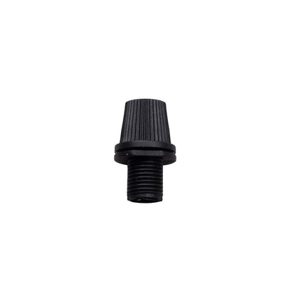 Black M10 threaded lighting lampholder cord grip