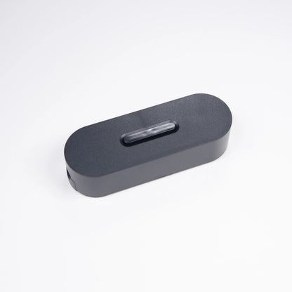 Designer Black Inline Electronic Push Dimmer Switch for Two Core Flex