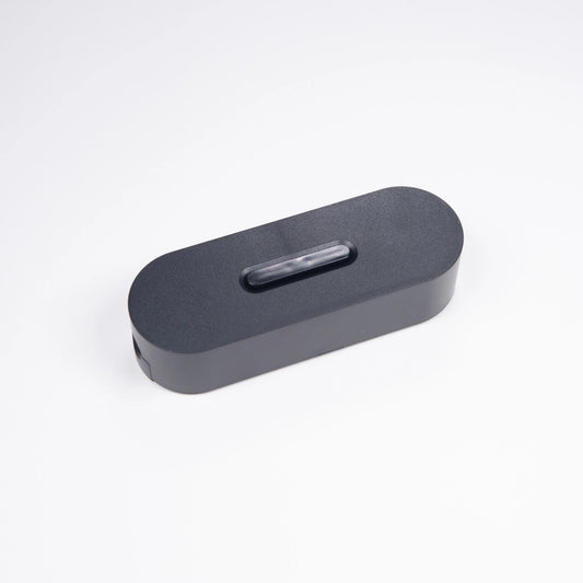 Designer Black Inline Electronic Push Dimmer Switch for Two Core Flex