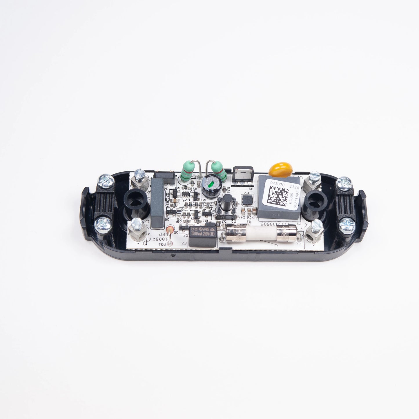 Designer Black Inline Electronic Push Dimmer Switch for Two Core Flex