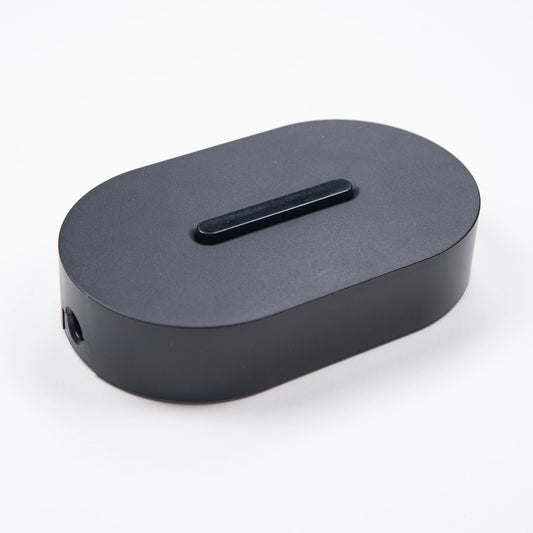 Designer Black Inline Electronic Floor Dimmer Switch for Two Core Flex