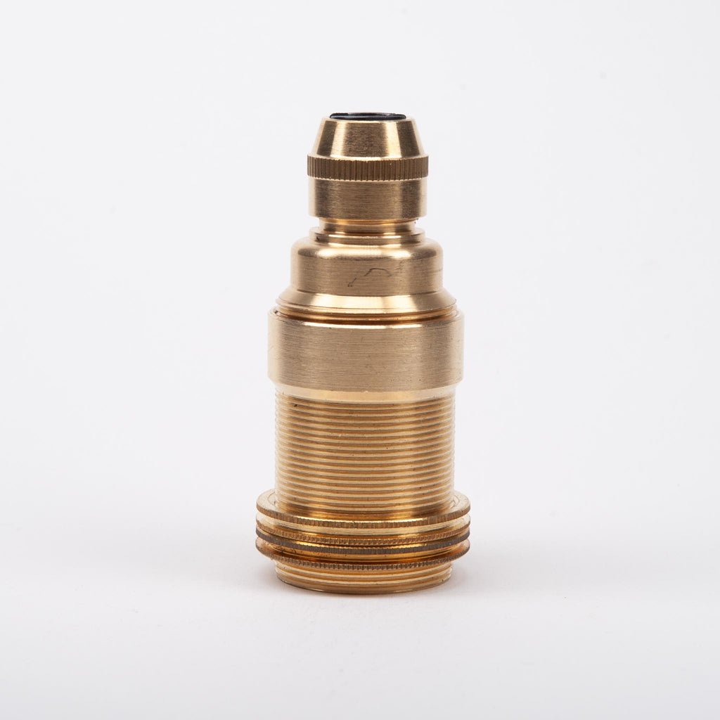 E14 Solid Brass Lampholder with Integral grip - Brass