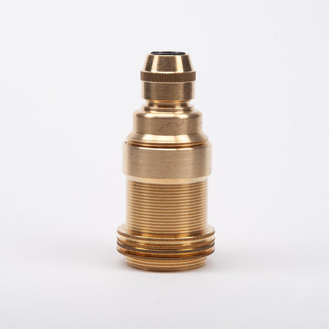 E14 Solid Brass Lampholder with Integral grip - Brass